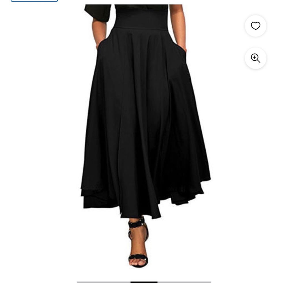 COPY - Women's Ankle Length High Waist A-line Flowy Long Maxi Skirt with Pocket…